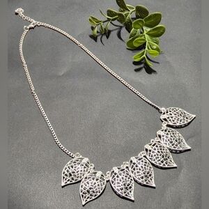 Silver Leaf Necklace - New Without Tags